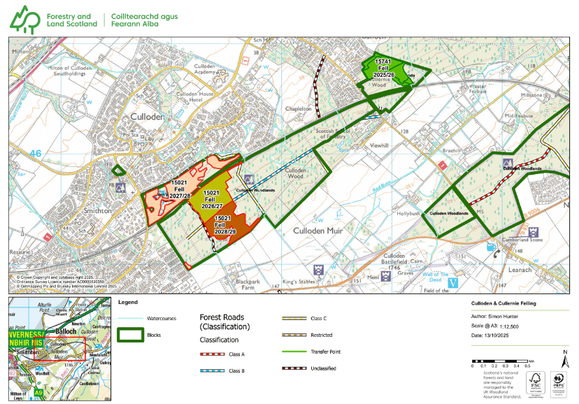 Felling at Culloden Woods and Cullernie